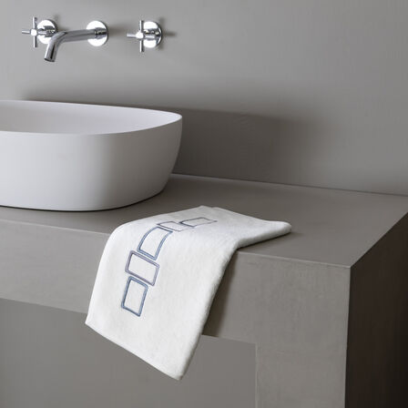 Bold Bicolor Embroidery Guest Towel