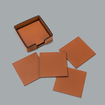 Basket Weave Gift Coaster Set